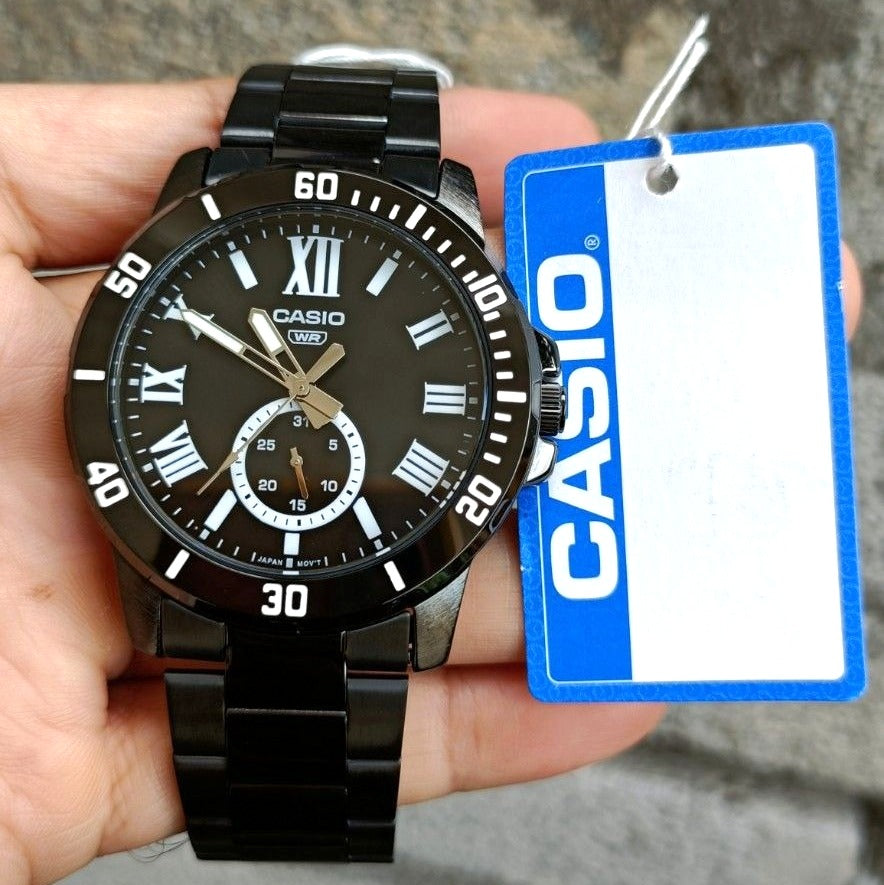 Casio Enticer Date Chain Watch MTP-VD200B-1BUDF