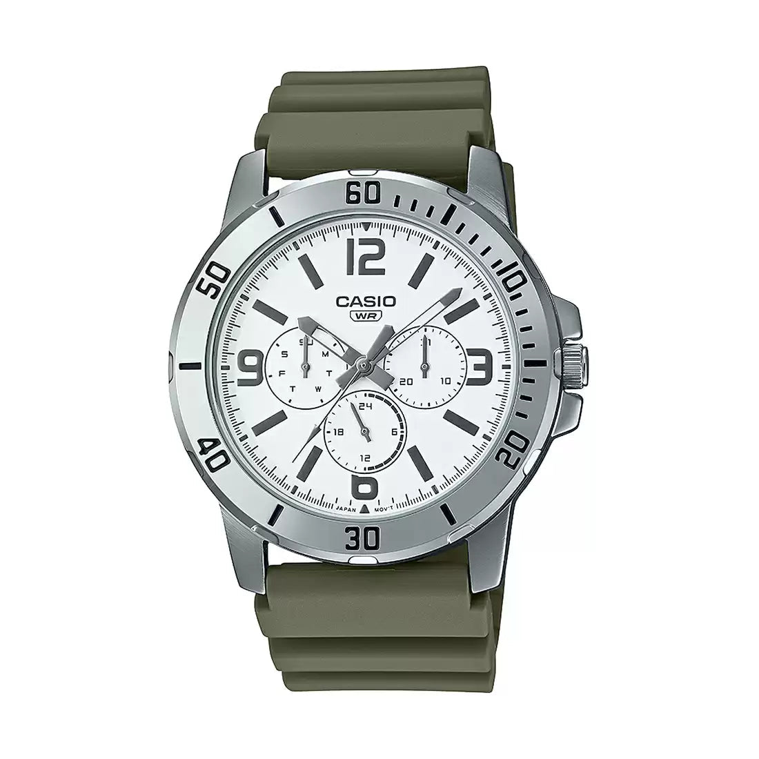 Casio Enticer Multifunction Resin Belt Watch MTP-VD300-3BUDF