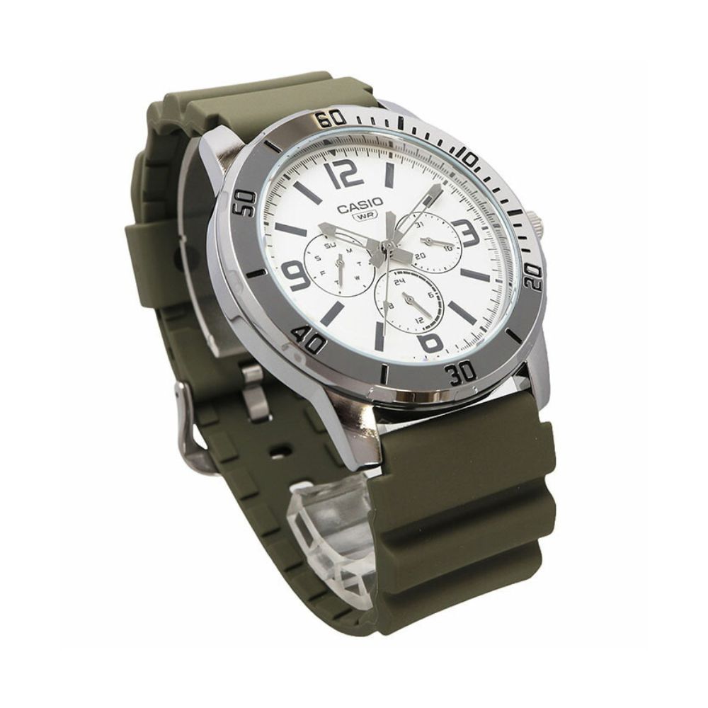 Casio Enticer Multifunction Resin Belt Watch MTP-VD300-3BUDF