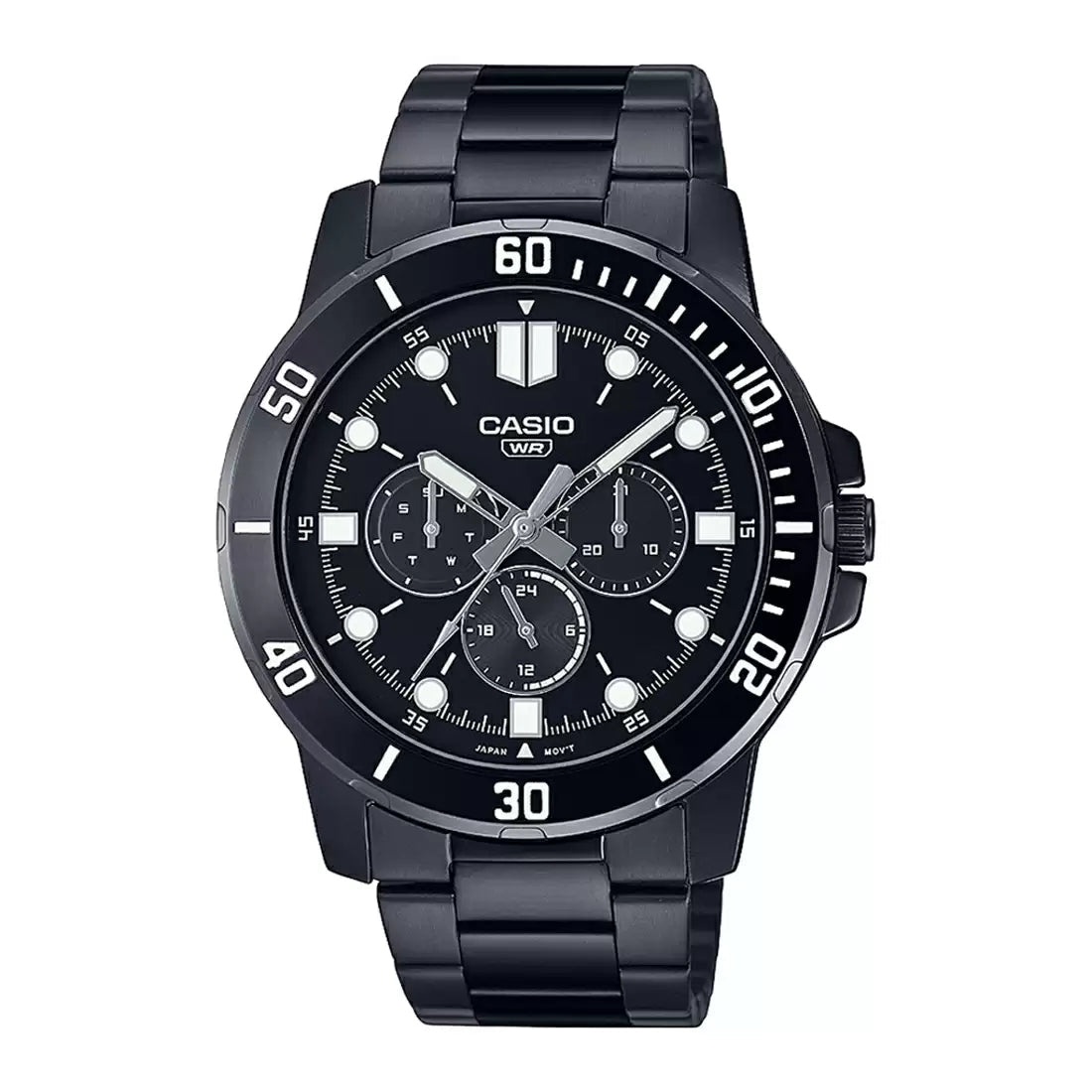Casio Enticer Multifunction Black Chain Watch MTP-VD300B-1EUDF
