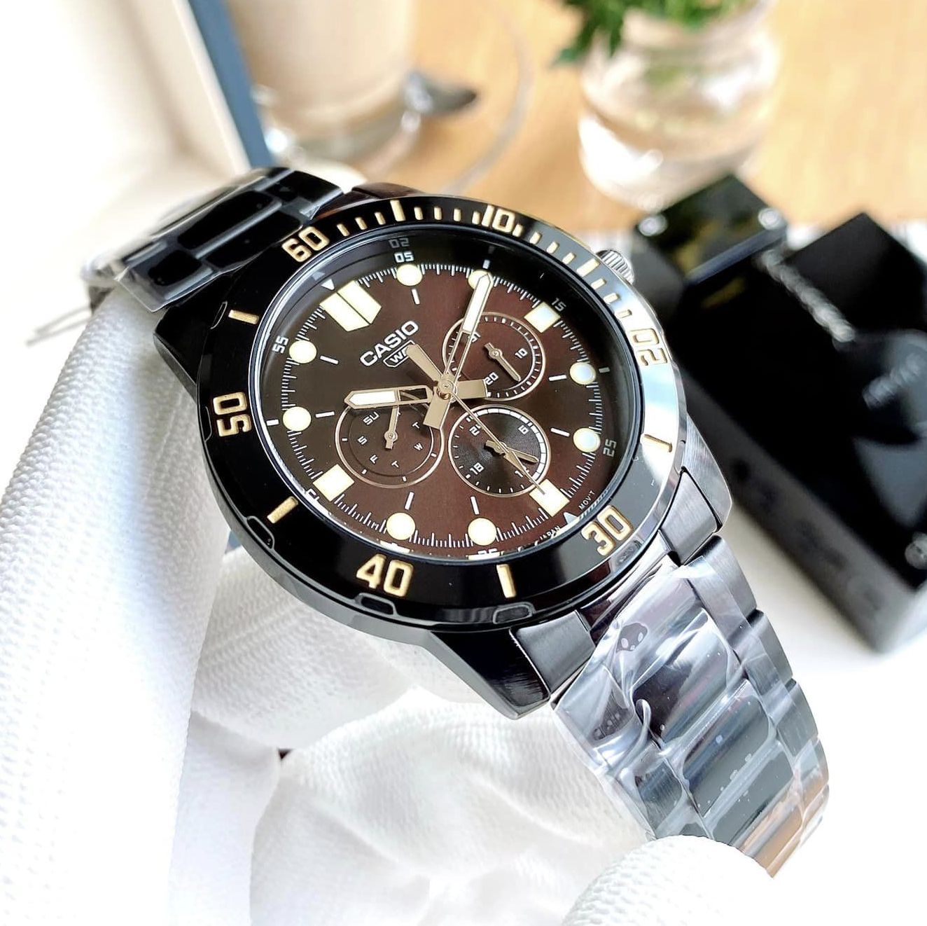 Casio Enticer Multifunction Black Chain Watch MTP-VD300B-5EUDF