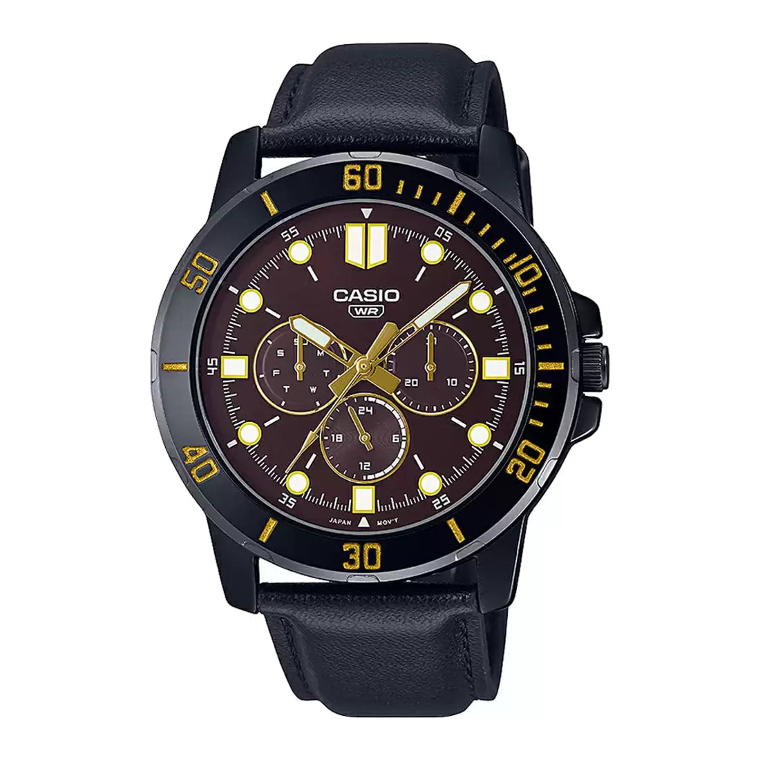 Casio Enticer Multifunction Black Belt Watch MTP-VD300BL-5EUDF