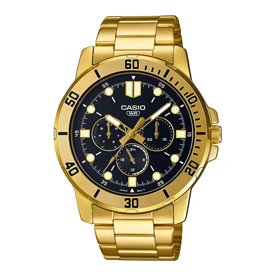 Casio Enticer Multifunction Golden Chain Watch MTP-VD300G-1EUDF