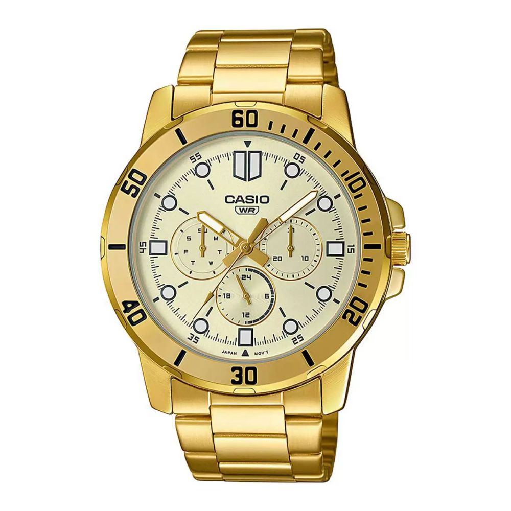 Casio Enticer Multifunction Golden Chain Watch MTP-VD300G-9EUDF