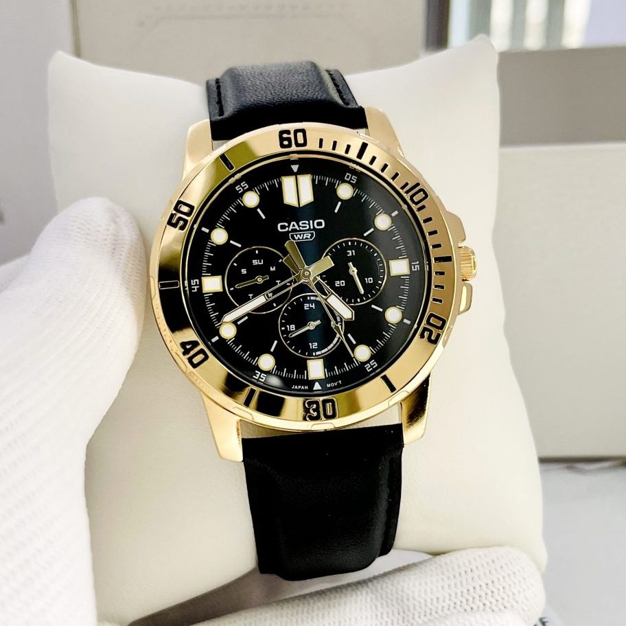 Casio Enticer Multifunction Golden Belt Watch MTP-VD300GL-1EUDF