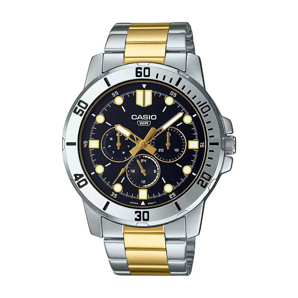 Casio Enticer Multifunction Two Tone Chain Watch MTP-VD300SG-1EUDF