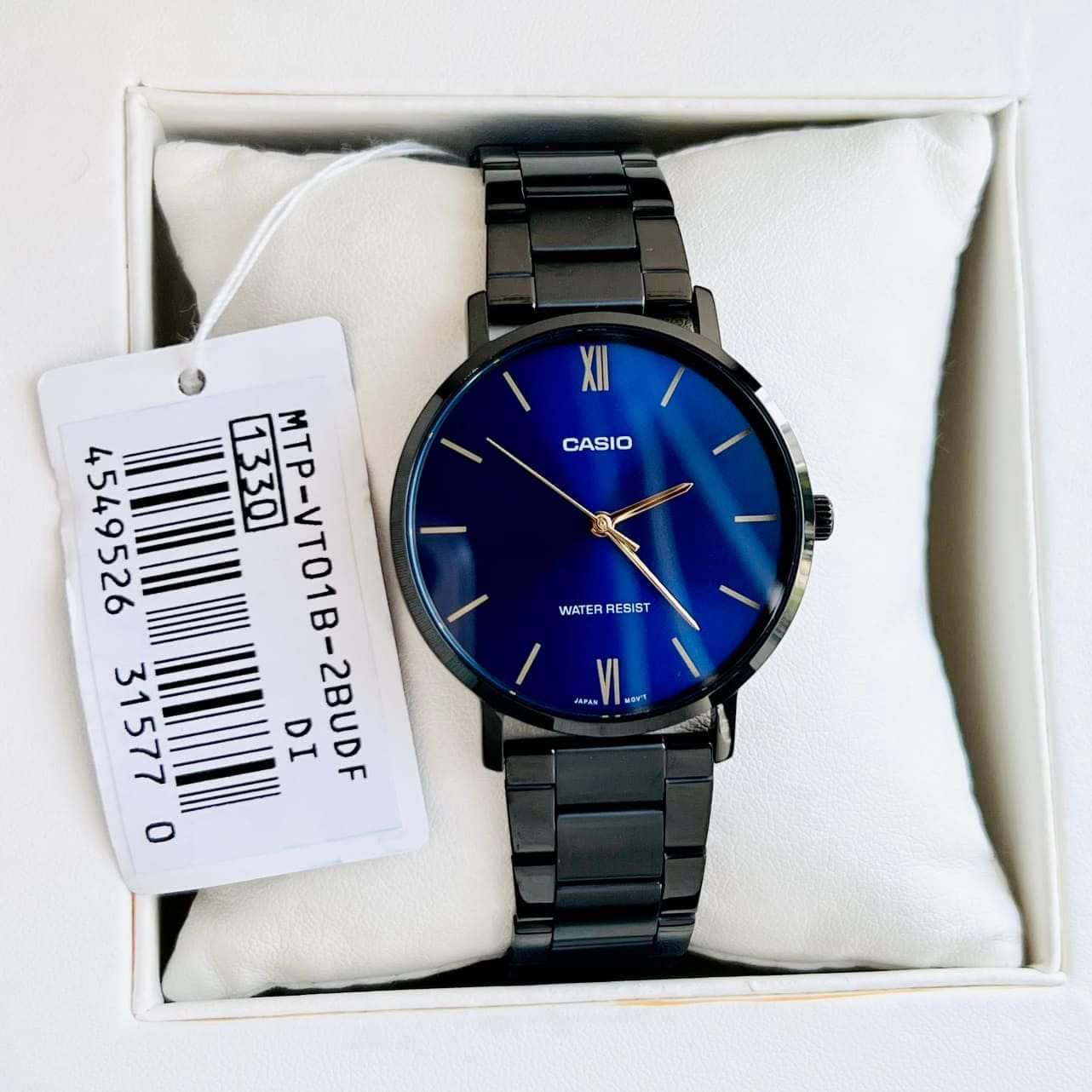 Casio Standard Black Chain Watch MTP-VT01B-2BUDF