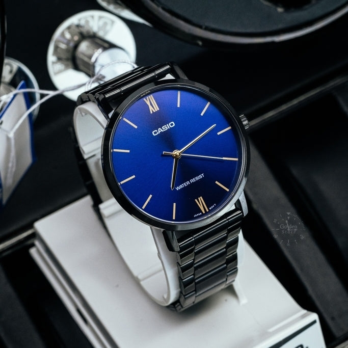 Casio Standard Black Chain Watch MTP-VT01B-2BUDF