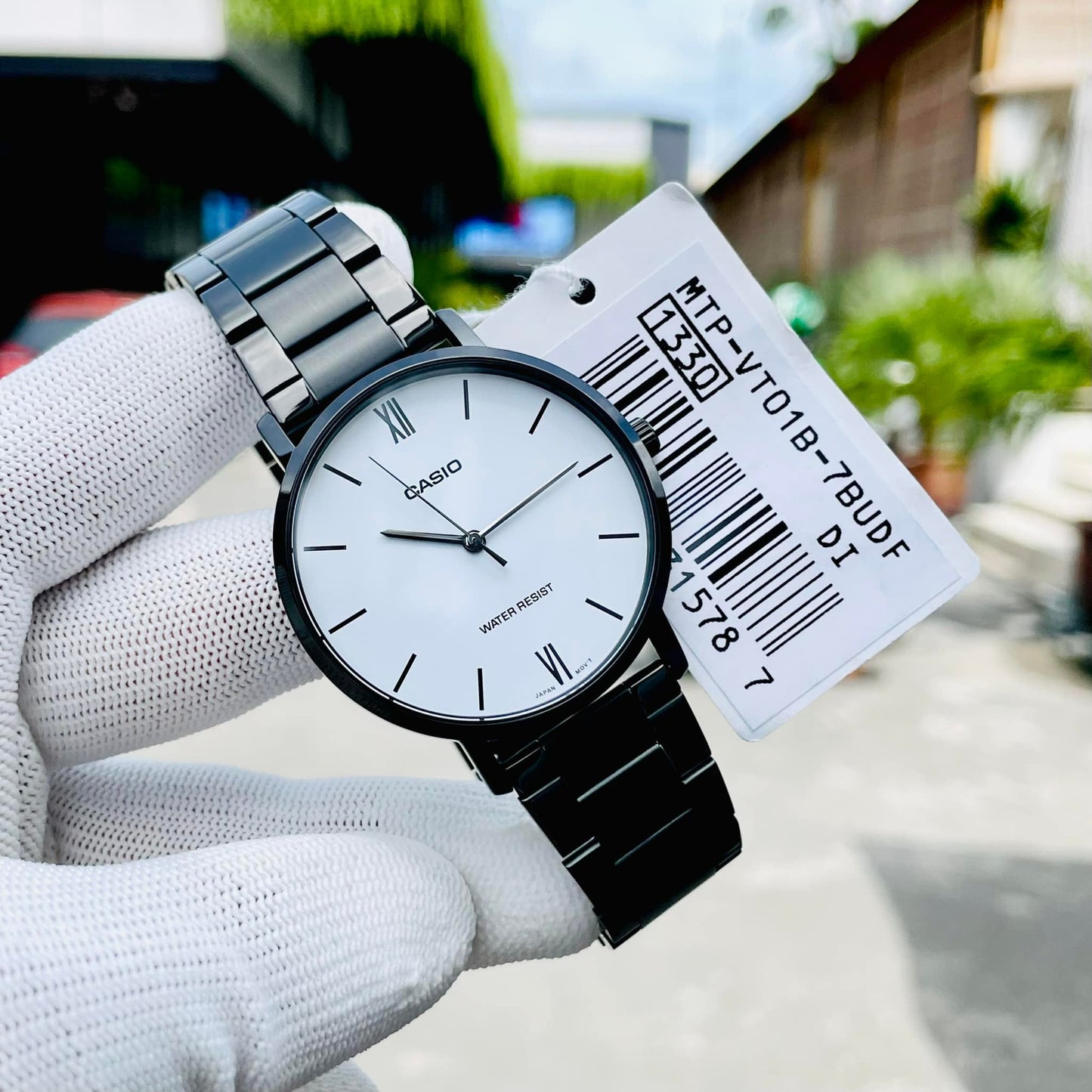 Casio Standard Black Chain Watch MTP-VT01B-7BUDF