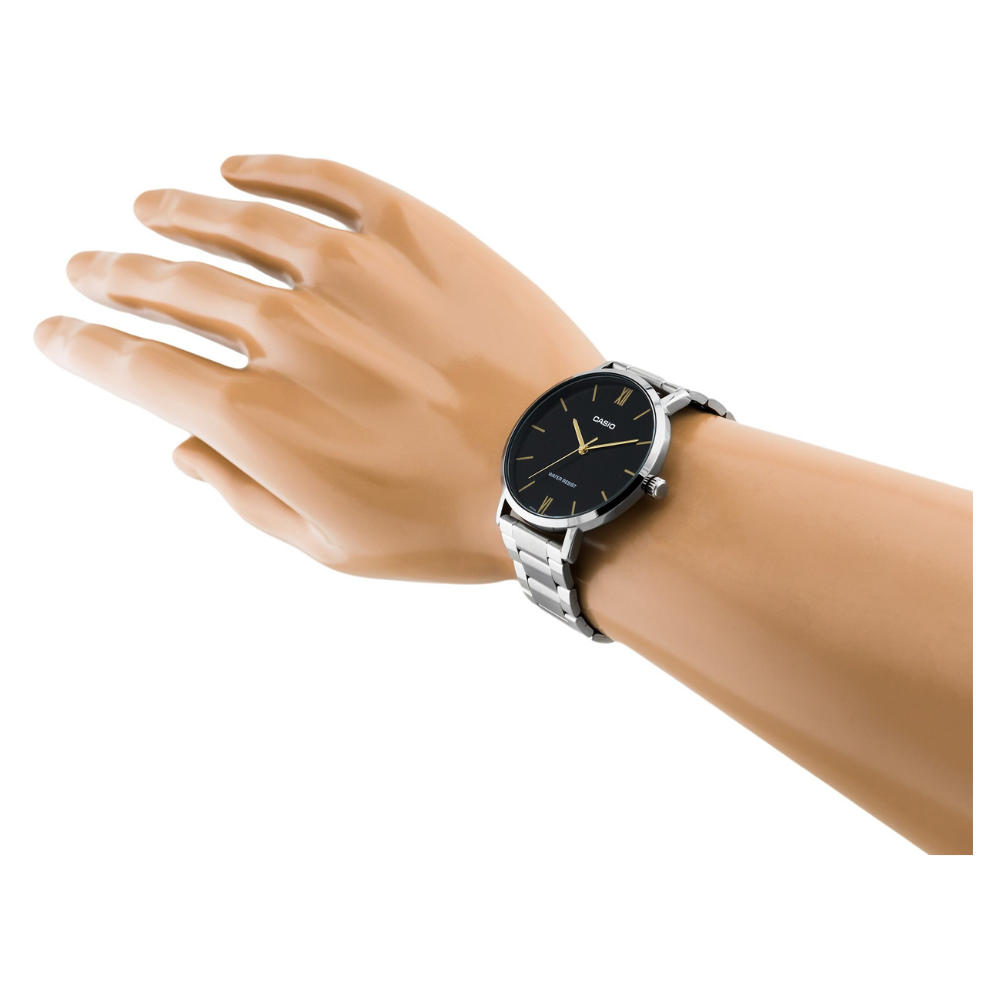 Casio Standard Silver Chain Watch MTP-VT01D-1BUDF