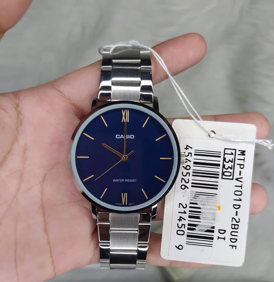 Casio Standard Silver Chain Watch MTP-VT01D-2BUDF