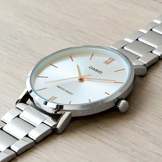 Casio Standard Silver Chain Watch MTP-VT01D-7BUDF