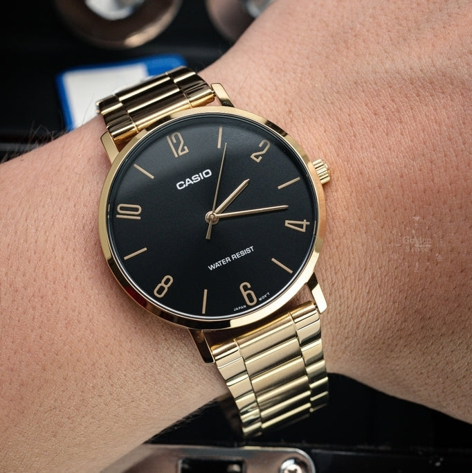 Casio Standard Golden Chain Watch MTP-VT01G-1B2UDF