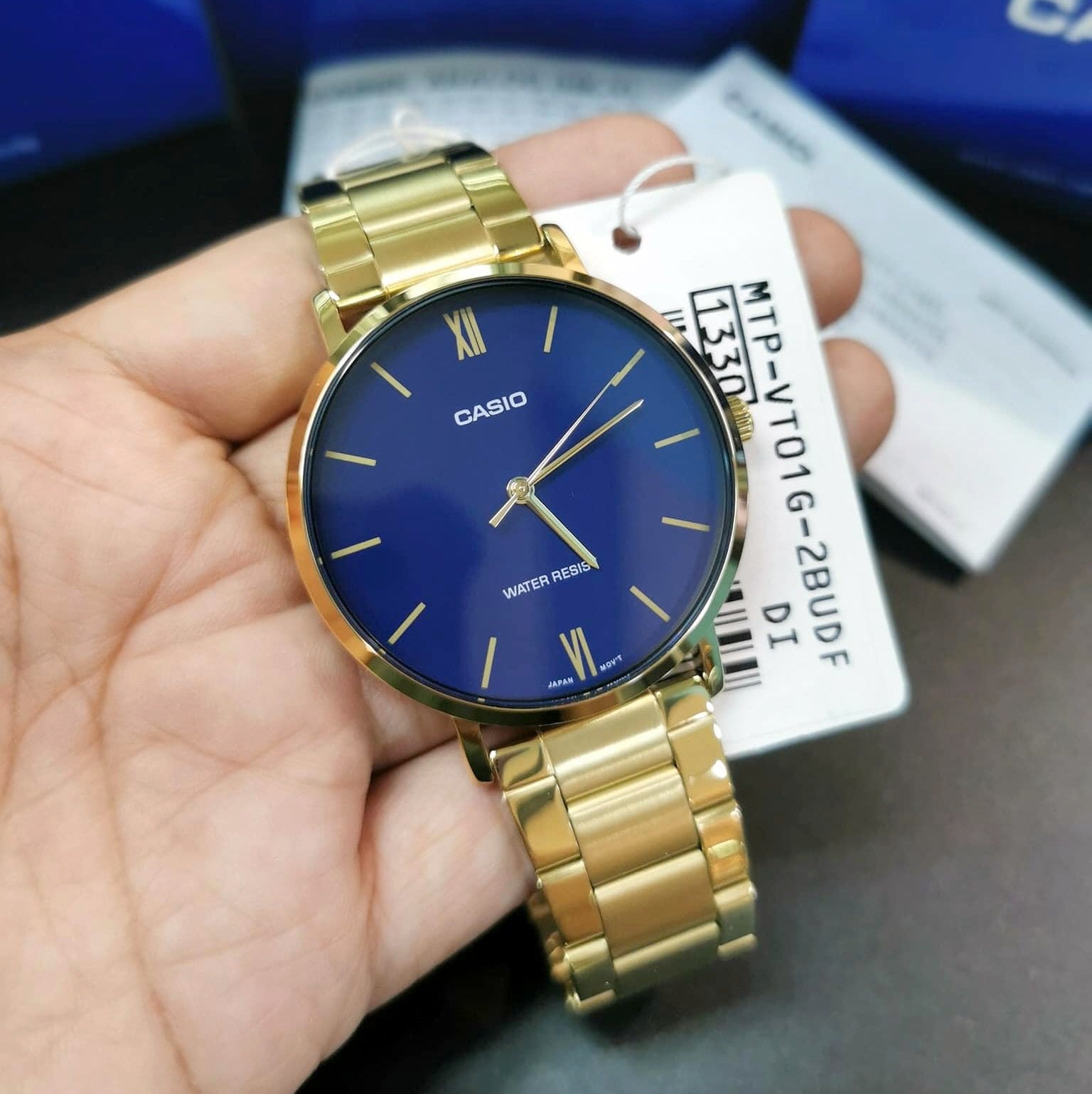 Casio Standard Golden Chain Watch MTP-VT01G-2BUDF