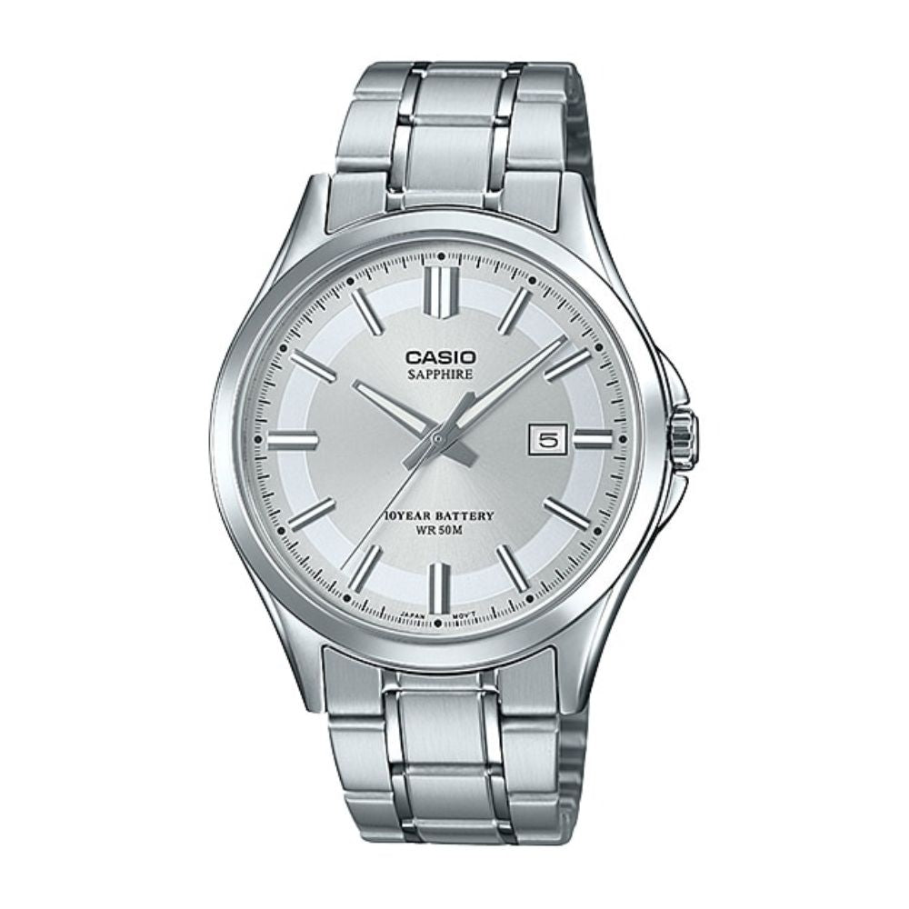 Casio Enticer Sapphire Date Stainless Steel Chain Watch MTS-100D-7AVDF