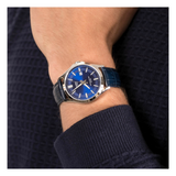 Casio Enticer Sapphire Date Stainless Steel Leather Belt Watch MTS-100L-2AVDF