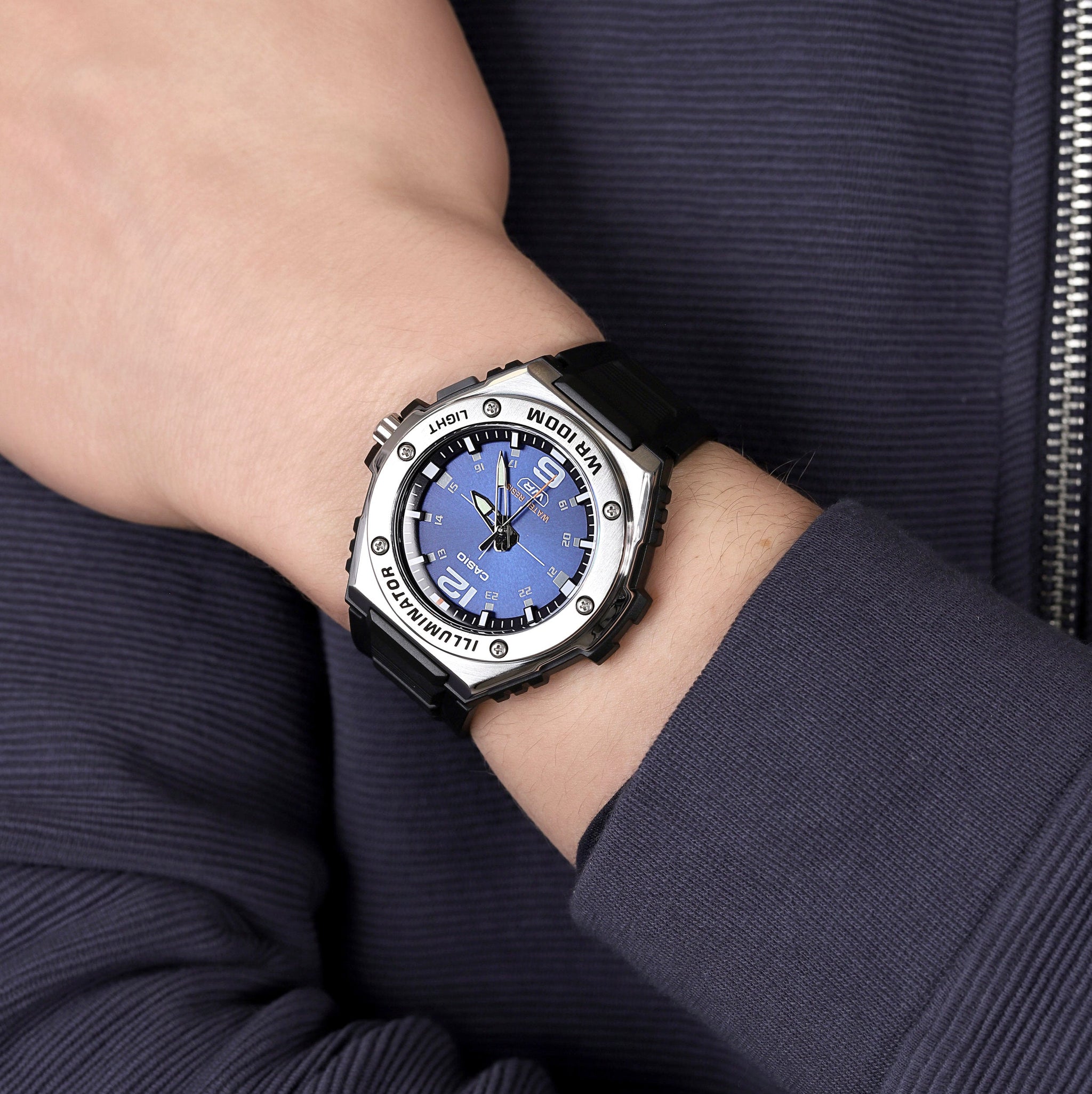 Casio Youth Illuminator Resin Belt Watch MWA-100H-2AVDF