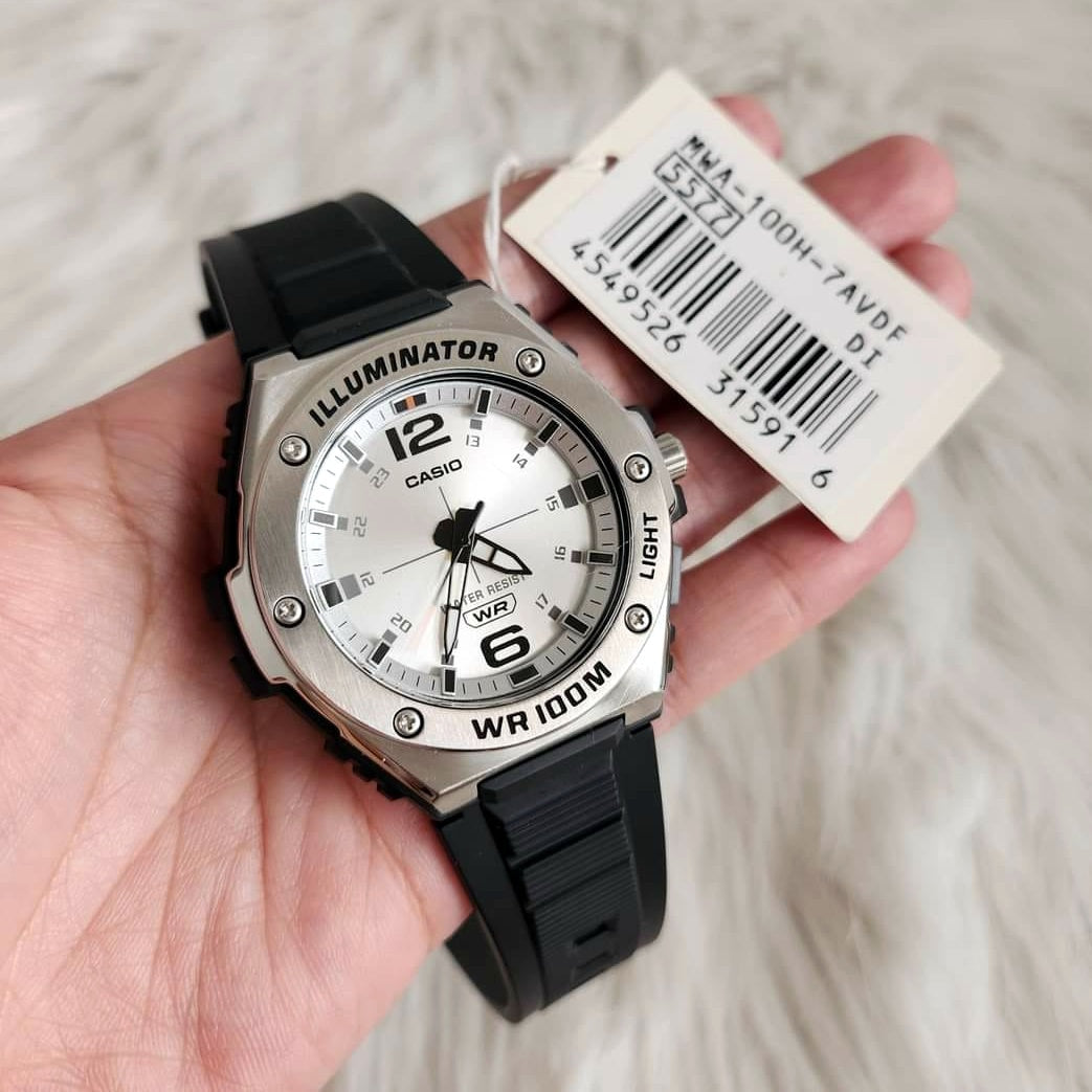 Casio Youth Illuminator Resin Belt Watch MWA-100H-7AVDF