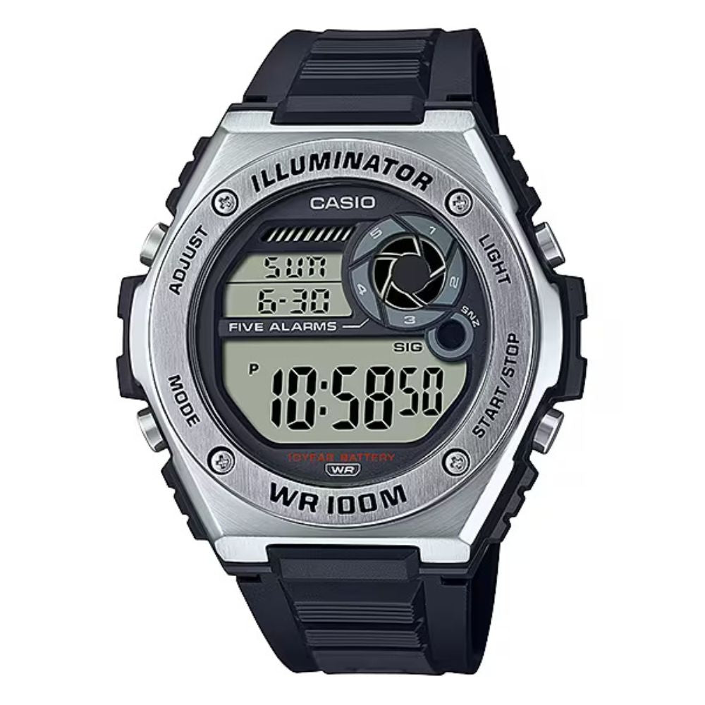 Casio Standard Illuminator Digital Resin Belt Watch MWD-100H-1AVDF