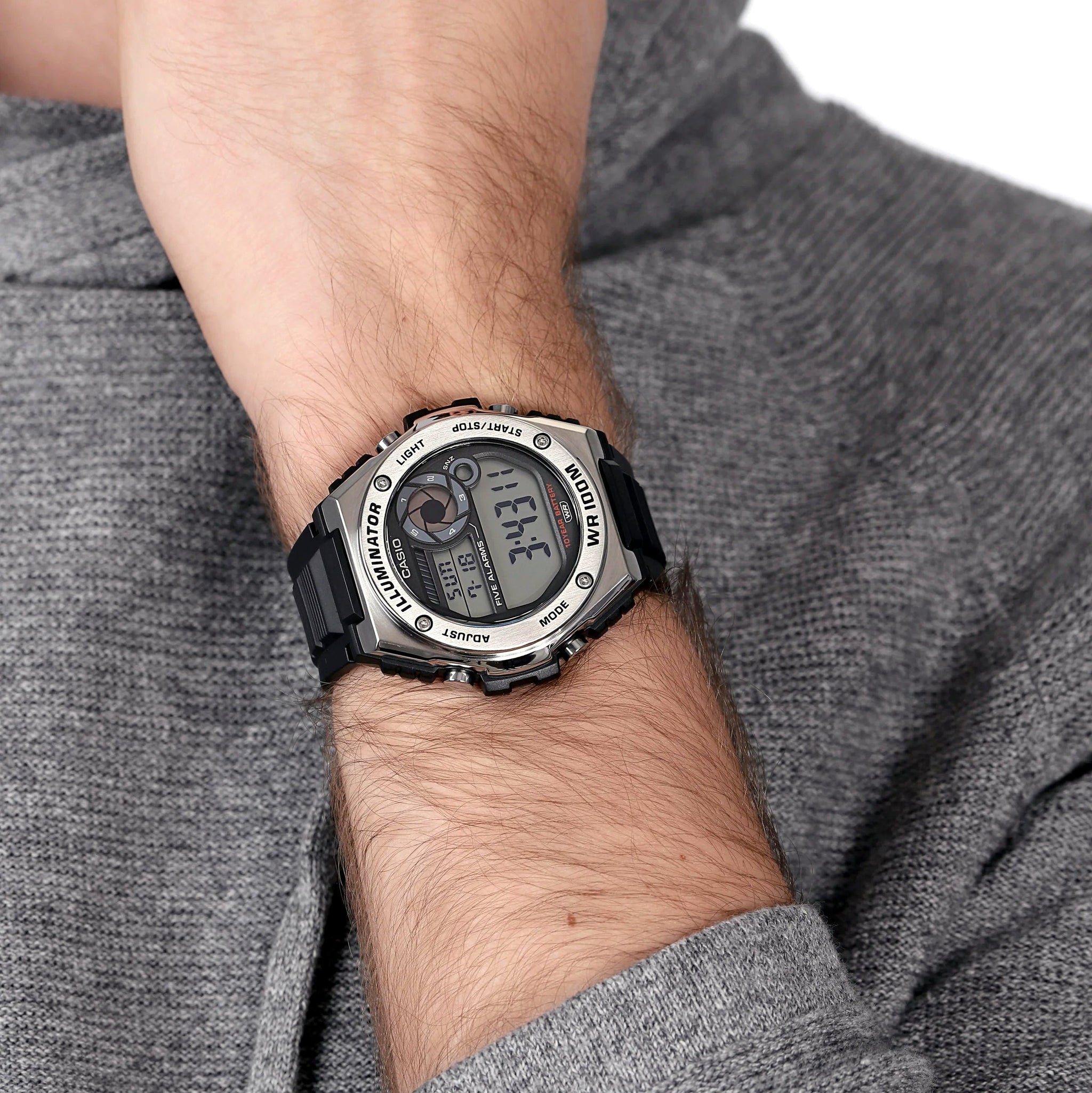 Casio Standard Illuminator Digital Resin Belt Watch MWD-100H-1AVDF