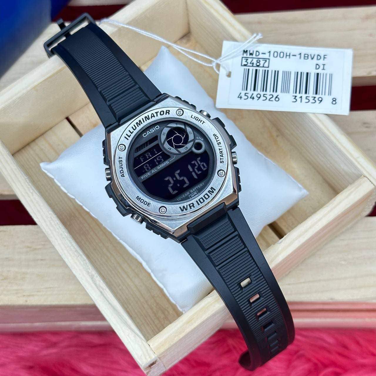 Casio Standard Illuminator Digital Resin Belt Watch MWD-100H-1BVDF