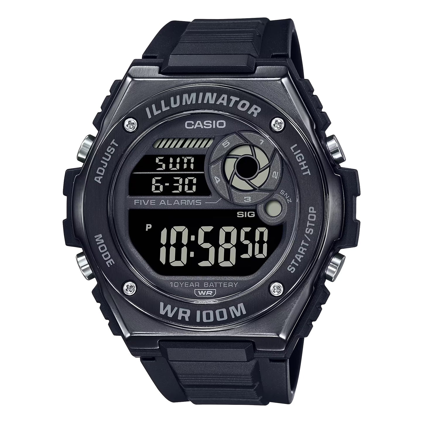 Casio Standard Illuminator Digital Resin Belt Watch MWD-100HB-1BVDF