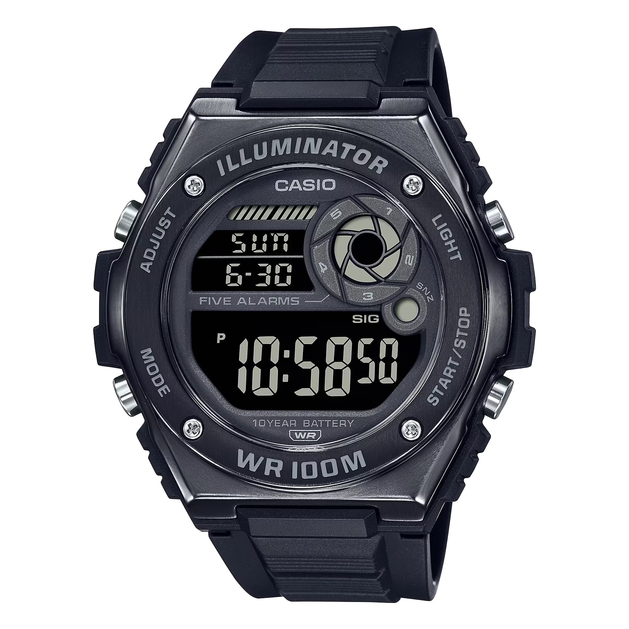 Casio Standard Illuminator Digital Resin Belt Watch MWD-100HB-1BVDF