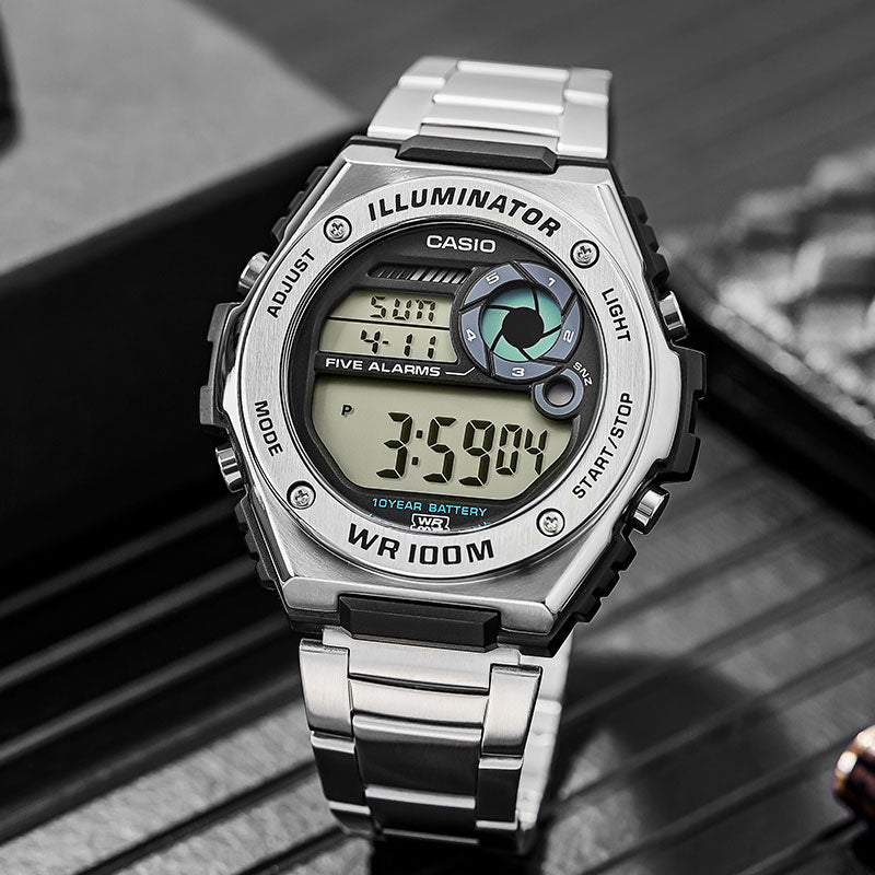 Casio Standard Illuminator Digital Chain Watch MWD-100HD-1AVDF