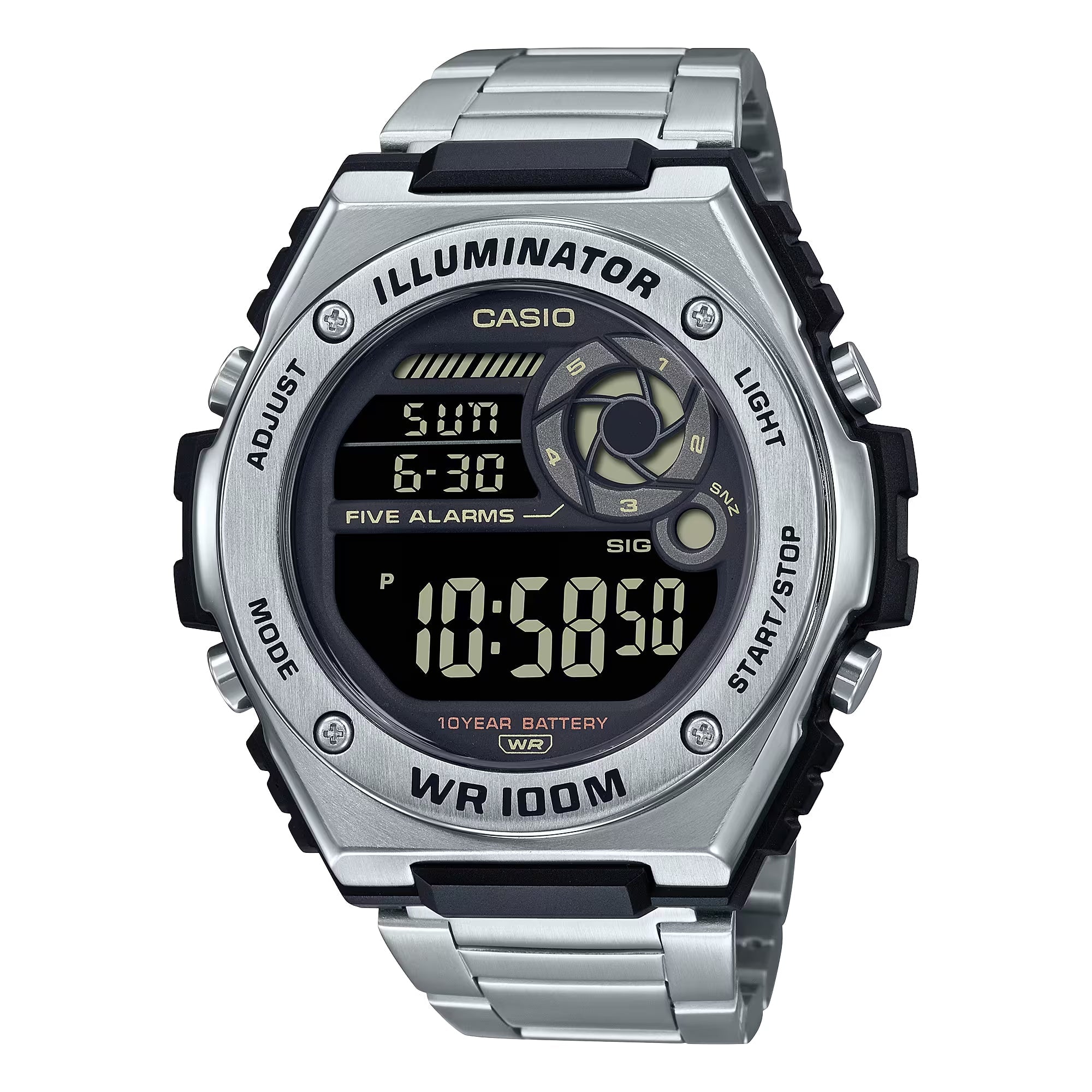 Casio Standard Illuminator Digital Chain Watch MWD-100HD-1BVDF