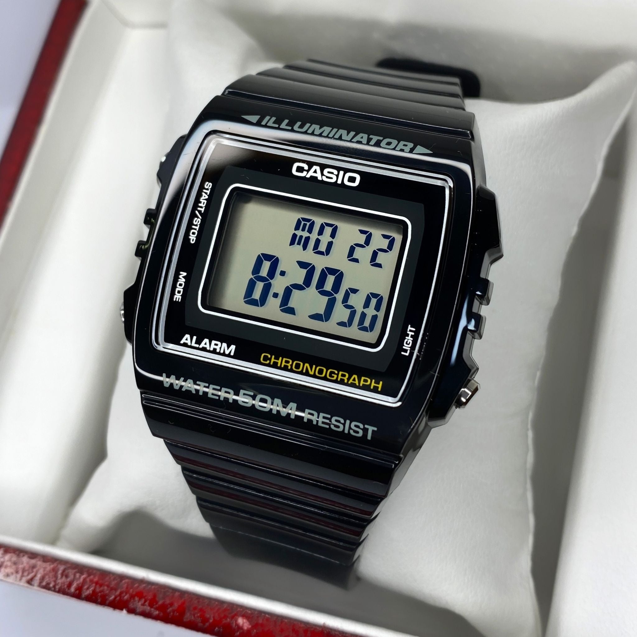 Casio Youth Illuminator Digital Resin Belt Watch W-215H-1AVDF