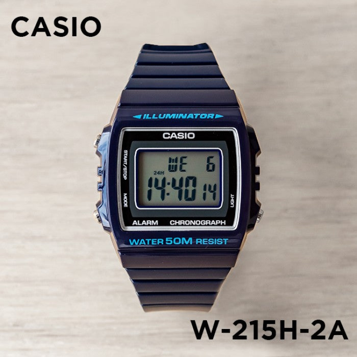 Casio Youth Illuminator Digital Resin Belt Watch W-215H-2AVDF