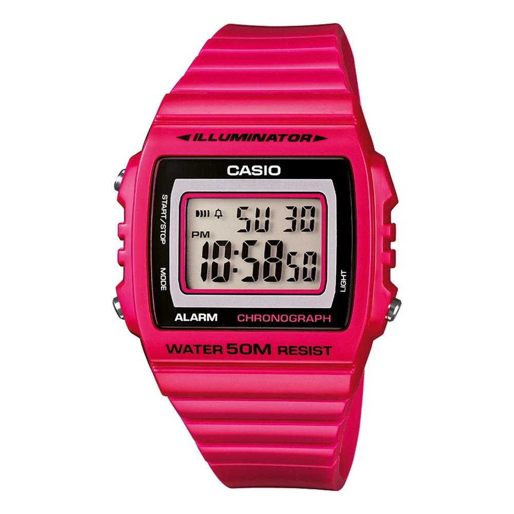 Casio Youth Illuminator Digital Resin Belt Watch W-215H-4AVDF