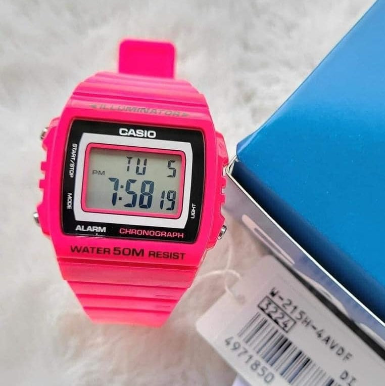 Casio Youth Illuminator Digital Resin Belt Watch W-215H-4AVDF