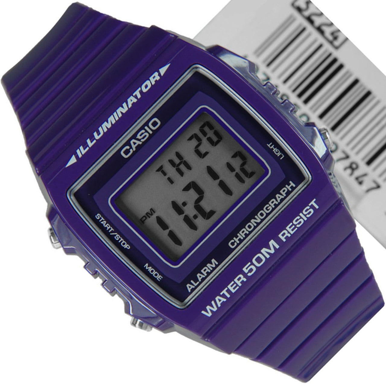 Casio Youth Illuminator Digital Resin Belt Watch W-215H-6AVDF