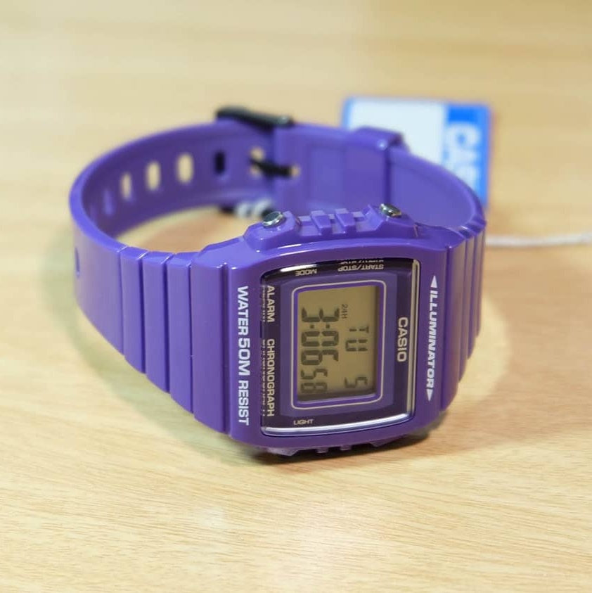 Casio Youth Illuminator Digital Resin Belt Watch W-215H-6AVDF