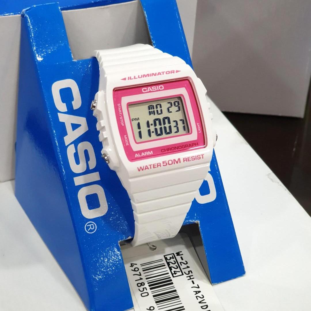 Casio Youth Illuminator Digital Resin Belt Watch W-215H-7A2VDF