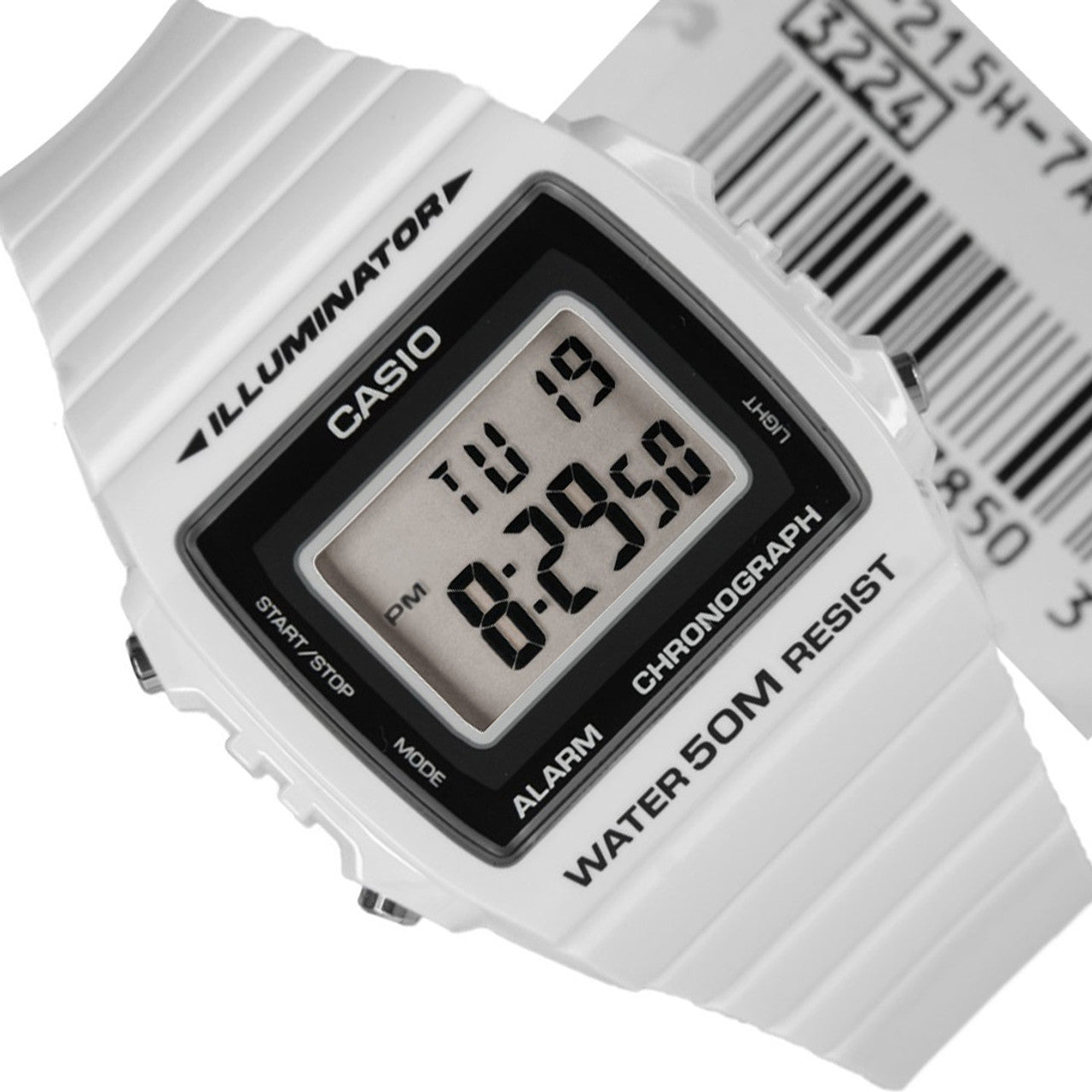 Casio Youth Illuminator Digital Resin Belt Watch W-215H-7AVDF