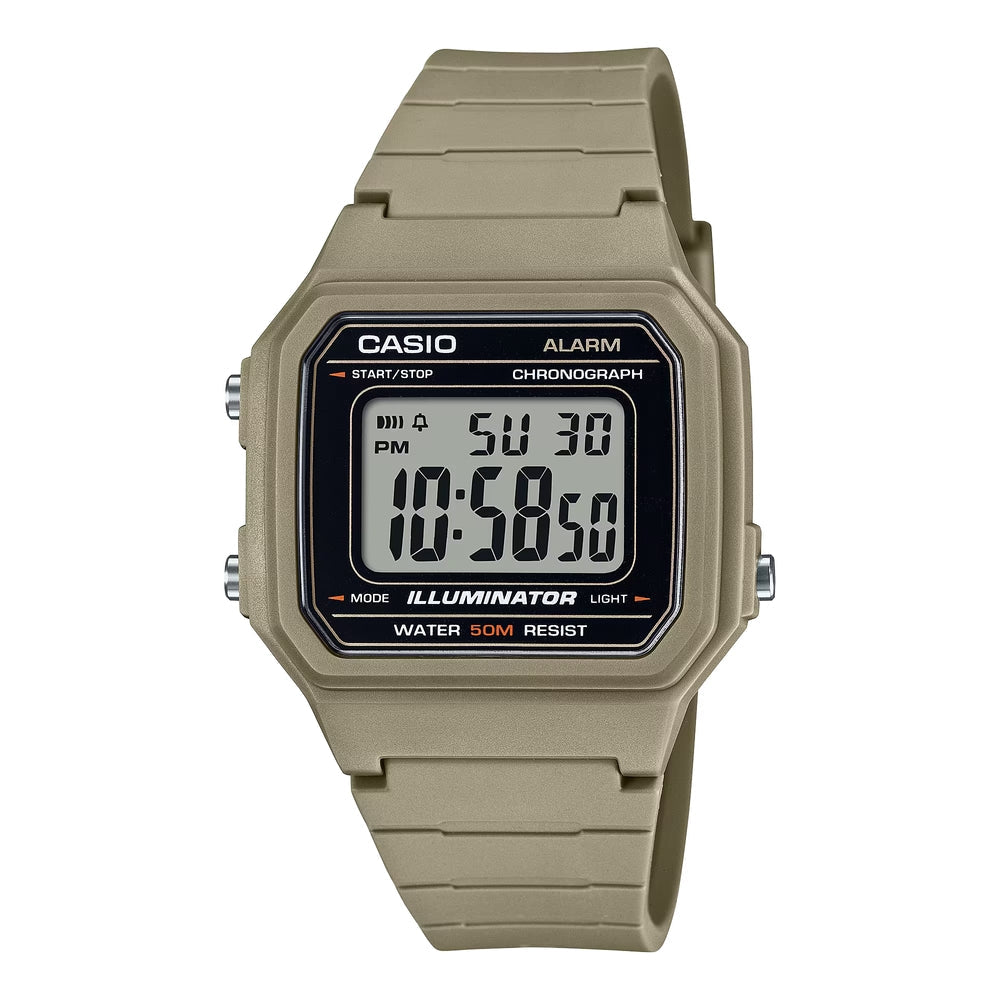 Casio Youth Illuminator Digital Resin Belt Watch W-217H-5AVDF