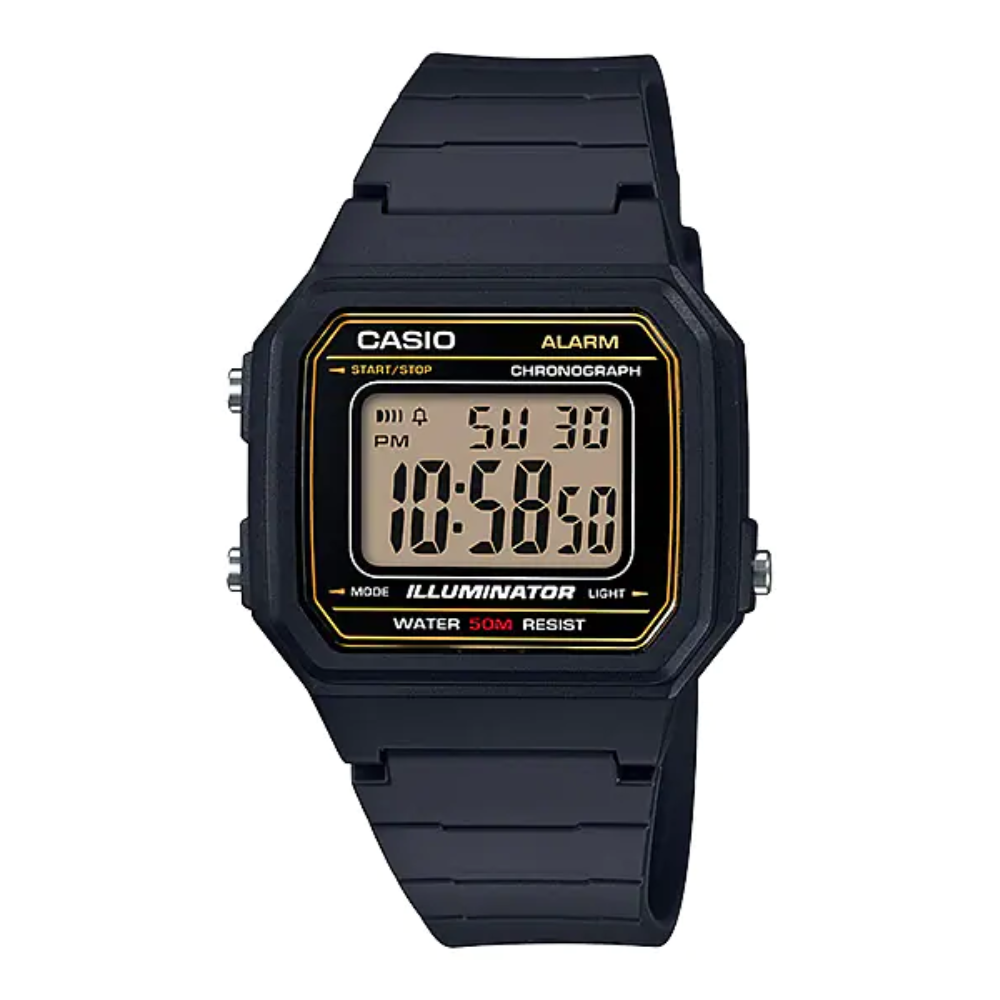 Casio Youth Illuminator Digital Resin Belt Watch W-217H-9AVDF