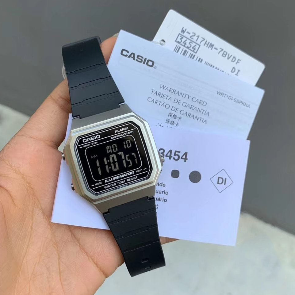 Casio Youth Illuminator Digital Resin Belt Watch W-217HM-7BVDF