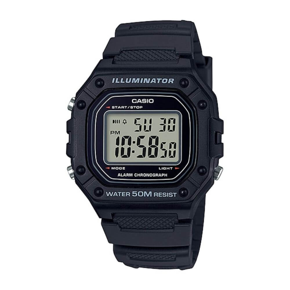 Casio Youth Digital Resin Belt Watch W-218H-1AVDF