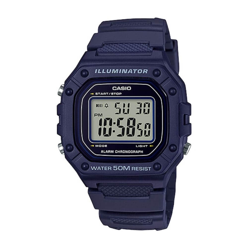 Casio Youth Digital Resin Belt Watch W-218H-2AVDF
