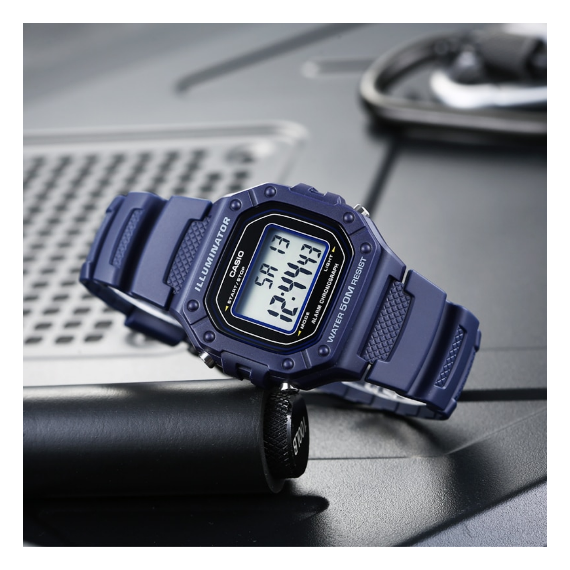 Casio Youth Digital Resin Belt Watch W-218H-2AVDF