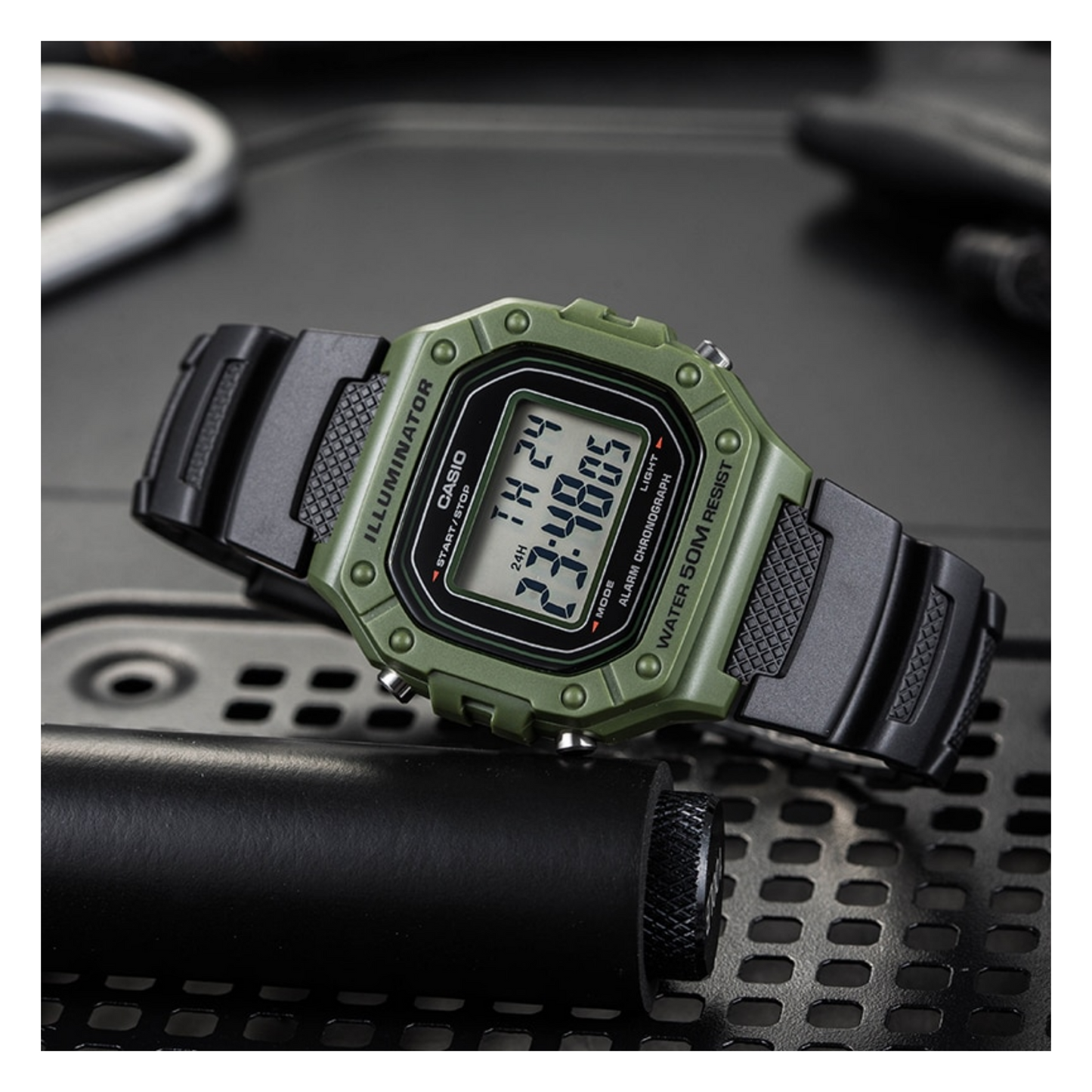 Casio Youth Digital Resin Belt Watch W-218H-3AVDF
