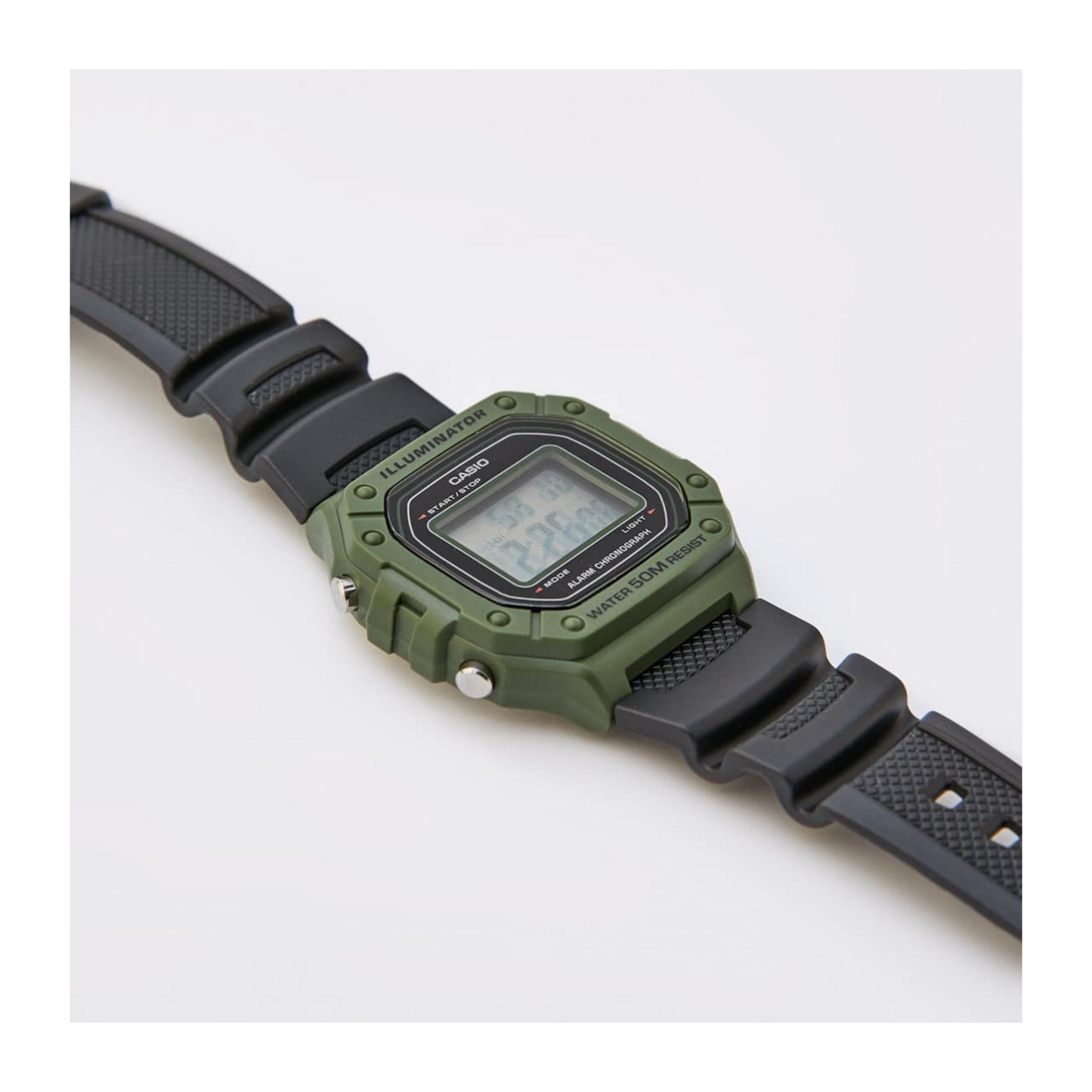 Casio Youth Digital Resin Belt Watch W-218H-3AVDF