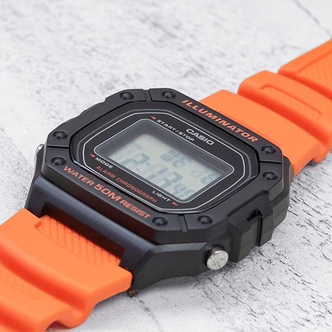 Casio Youth Digital Resin Belt Watch W-218H-4B2VDF