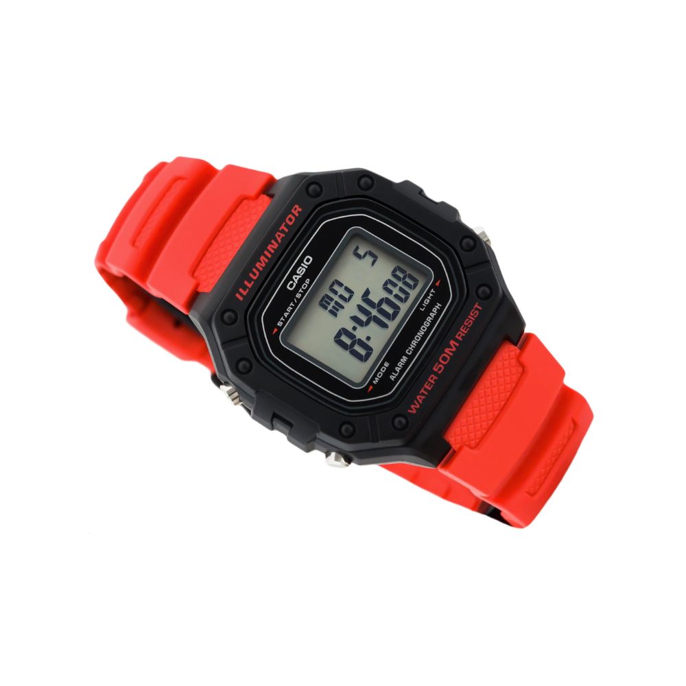 Casio Youth Digital Resin Belt Watch W-218H-4BVDF