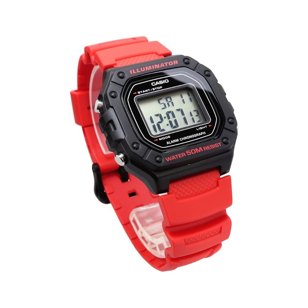 Casio Youth Digital Resin Belt Watch W-218H-4BVDF