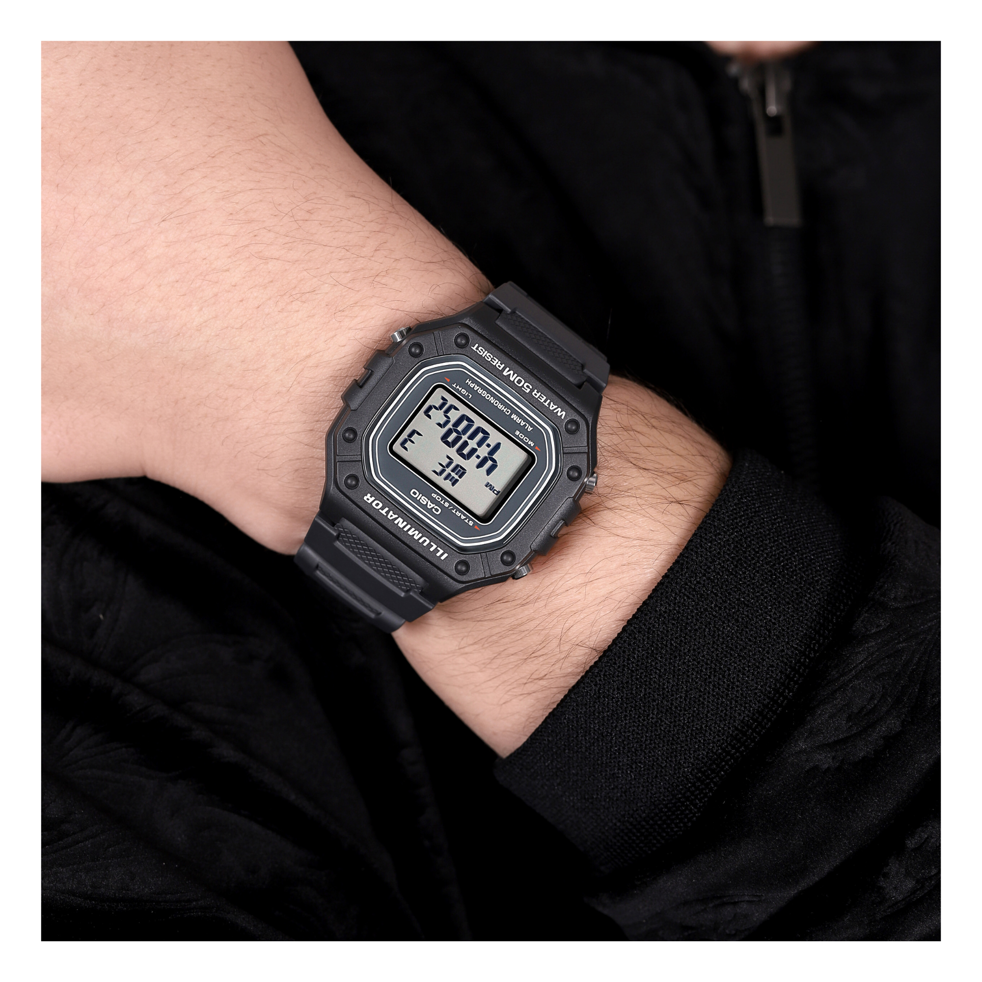 Casio Youth Digital Resin Belt Watch W-218H-8AVDF