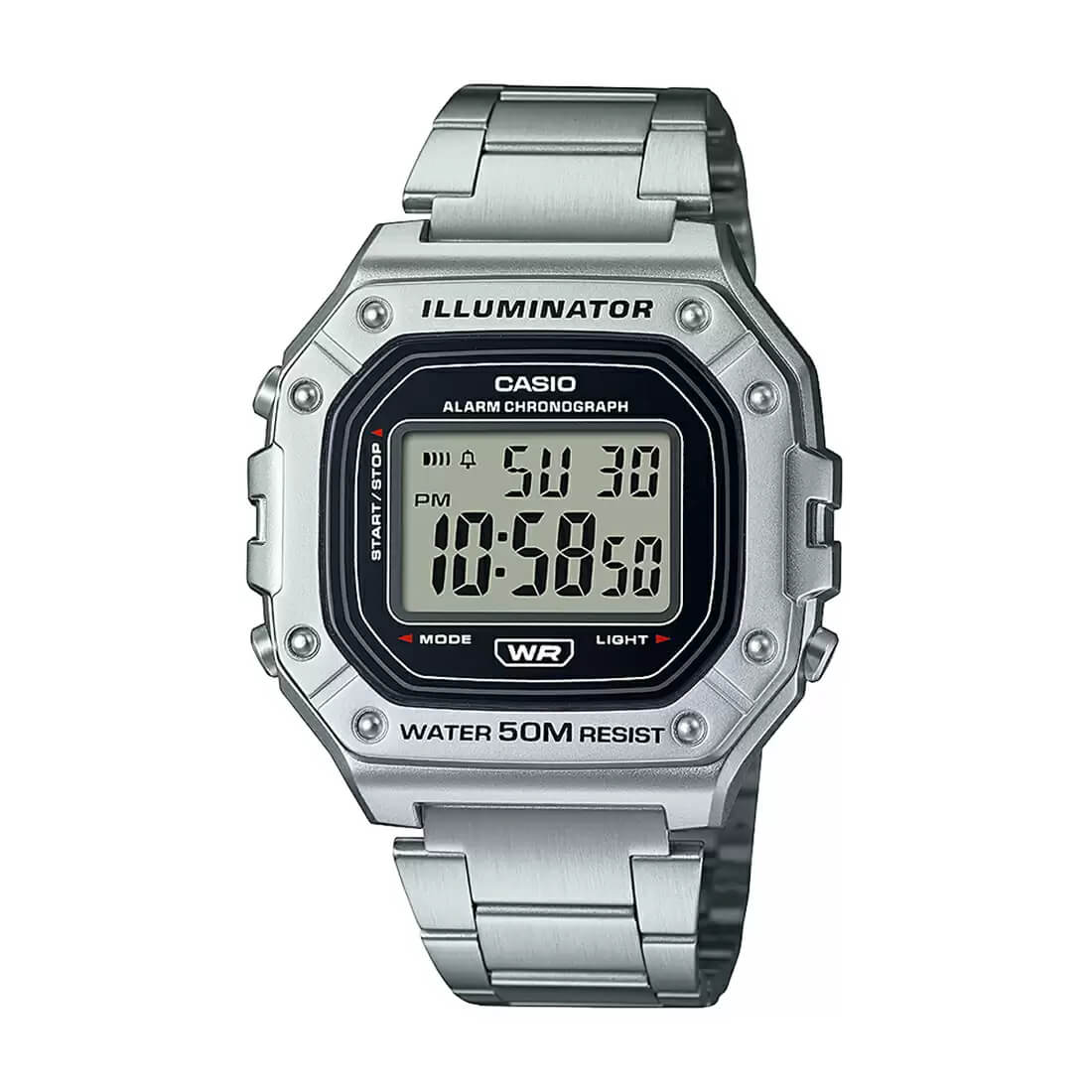 Casio Youth Digital Chain Watch W-218HD-1AVDF
